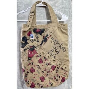 Disney Mickey/minnie  Mouse 39 USA Canvas Tote  2 ADJ. Straps Vintage Chain Tag